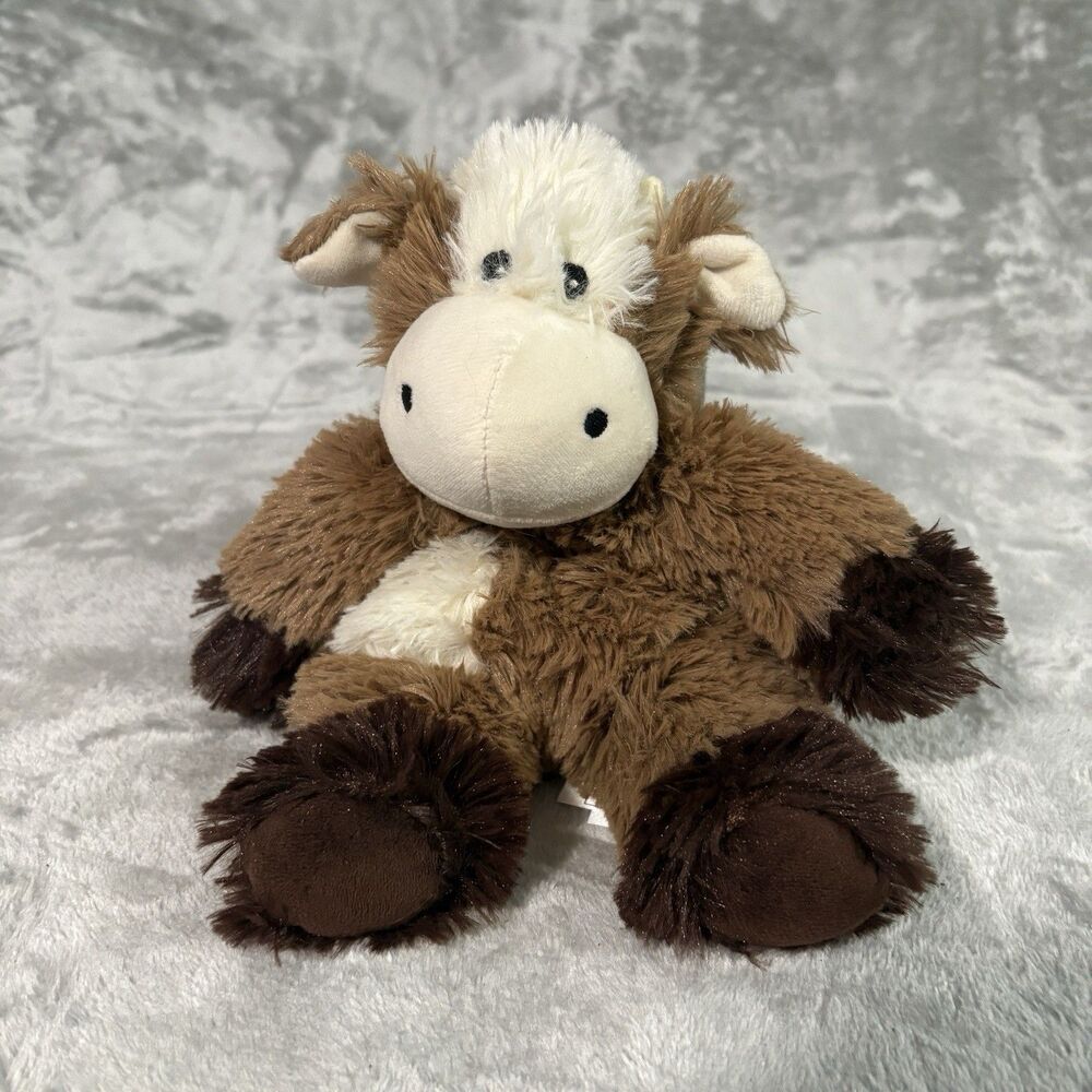Warmies Microwavable Stuffed Brown and White Cow Junior Lavender Sensory Kids
